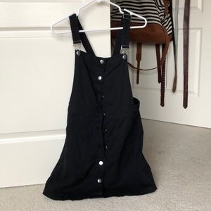 Black overall dress